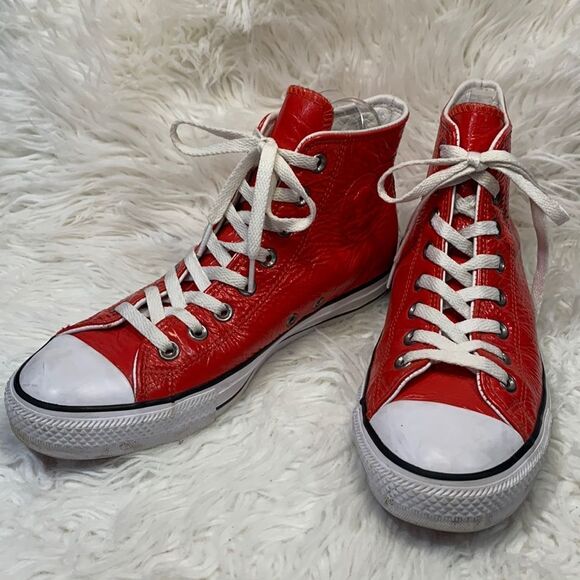 CONVERSE Chuck Taylor All Star 70’s Hi RED Leather Sz M-7.5 W-9.5 - Picture 1 of 11